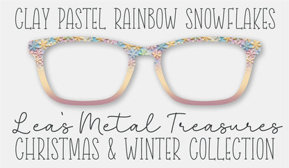 Clay Pastel Rainbow Snowflake PATTERN Eyewear Frame Toppers
