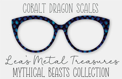 Cobalt Dragon Scales Eyewear Frame Toppers COMES WITH MAGNETS