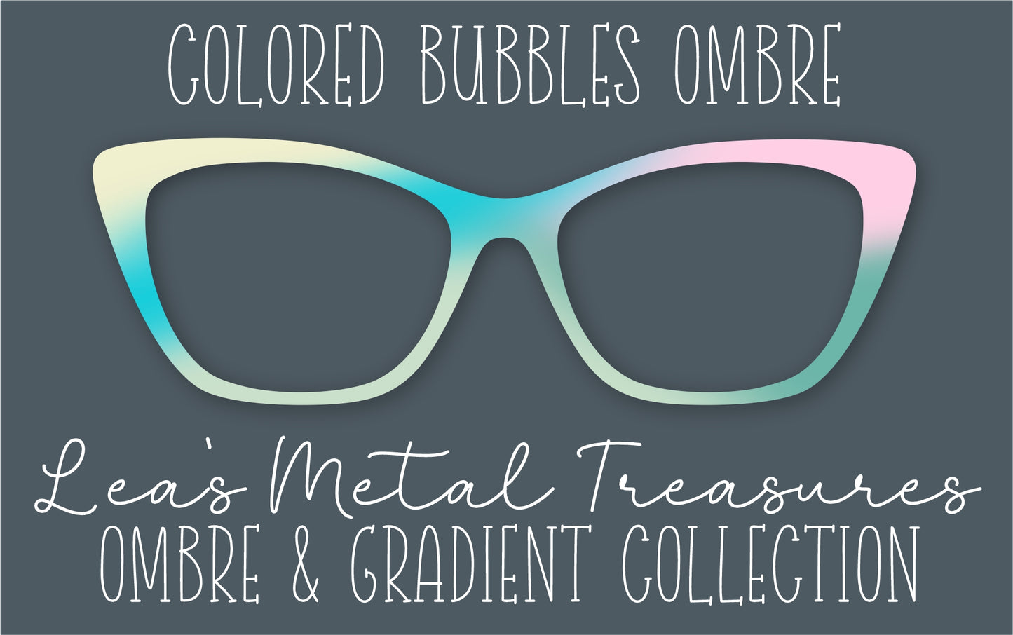 Colored Bubbles Ombre Eyewear Frame Toppers