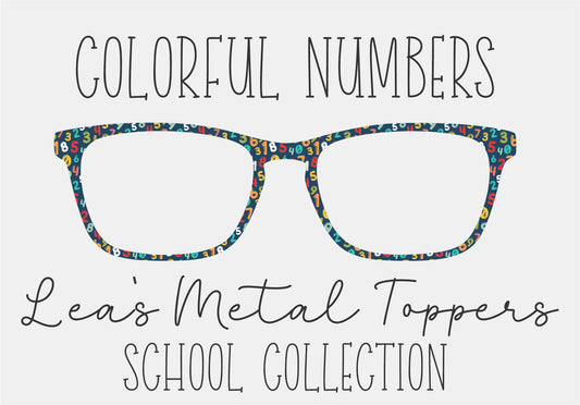 COLORFUL NUMBERS Eyewear Frame Toppers COMES WITH MAGNETS