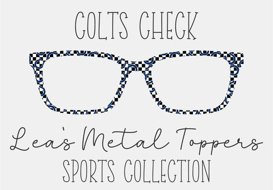 COLTS CHECK Eyewear Frame Toppers COMES WITH MAGNETS