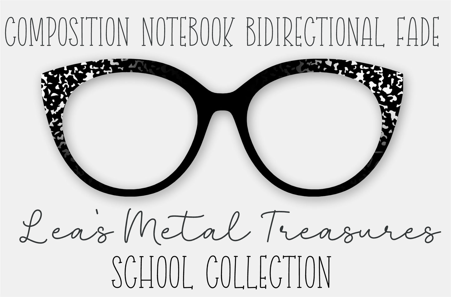 Composition Notebook Bidirectional Fade Eyewear Frame Toppers