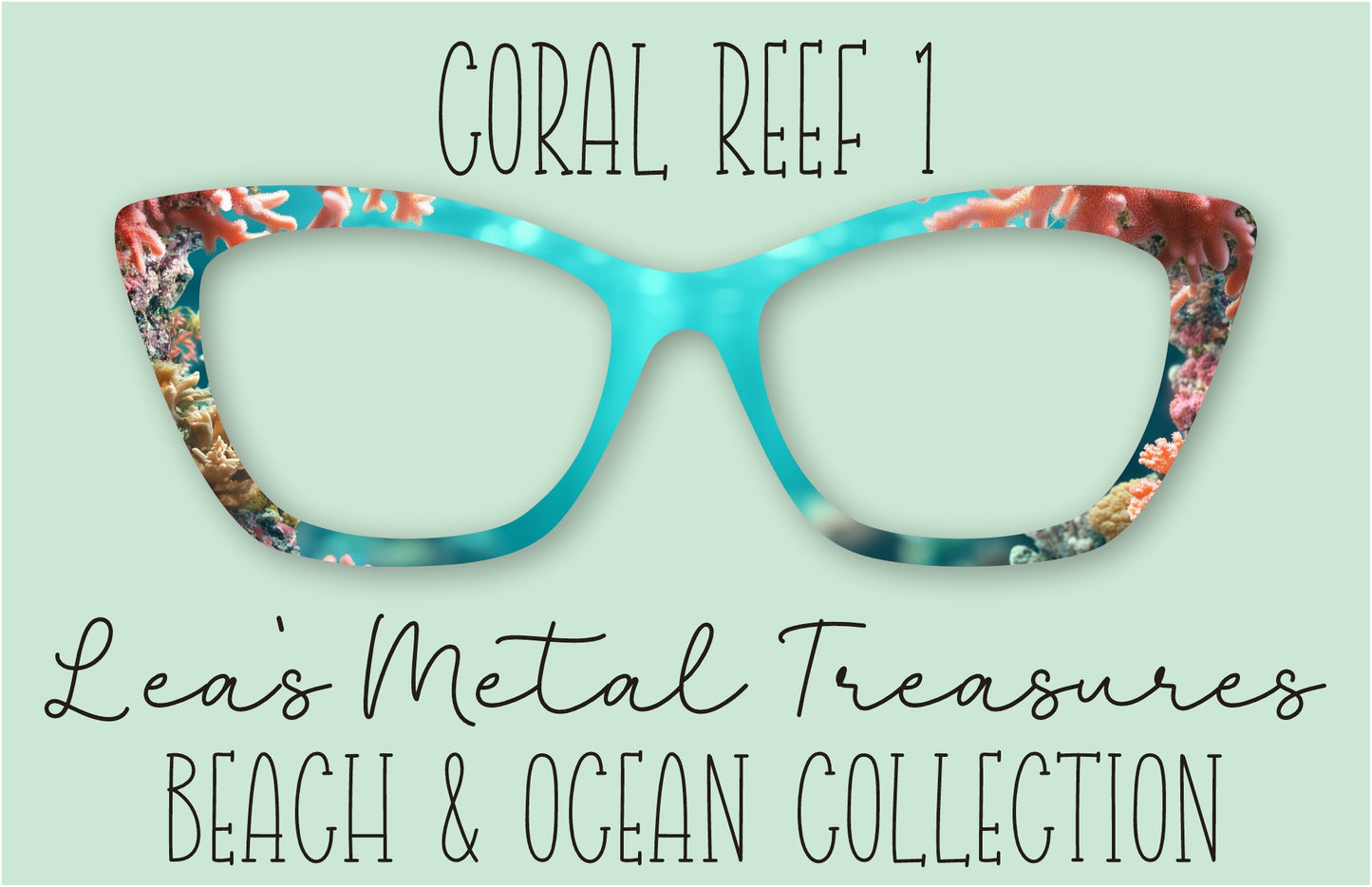 Coral Reef 1 Eyewear Frame Toppers COMES WITH MAGNETS