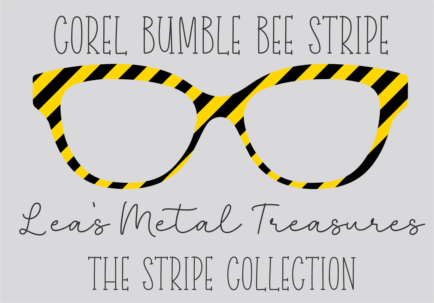 COREL BUMBLE BEE STRIPES Eyewear Frame Toppers COMES WITH MAGNETS