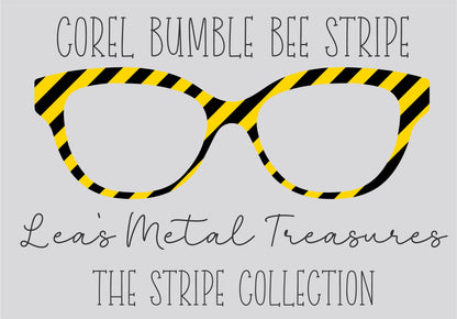 COREL BUMBLE BEE STRIPES Eyewear Frame Toppers COMES WITH MAGNETS