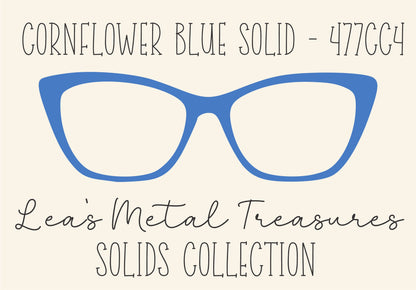 CORNFLOWER BLUE SOLID 477CC4 Eyewear Frame Toppers COMES WITH MAGNETS