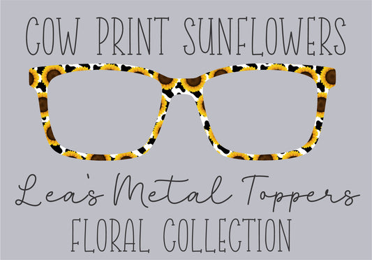 COW PRINT SUNFLOWERS Eyewear Frame Toppers COMES WITH MAGNETS
