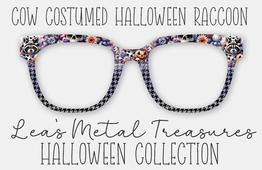 Cow Costumed Halloween Raccoon Magnetic Eyewear Frame Toppers - September 25 Topper of the Month