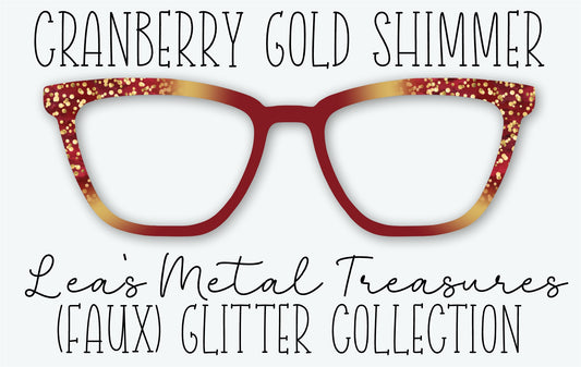 CRANBERRY GOLD SHIMMER Eyewear Frame Toppers • FEBRUARY 2026 TOPPER OF THE MONTH