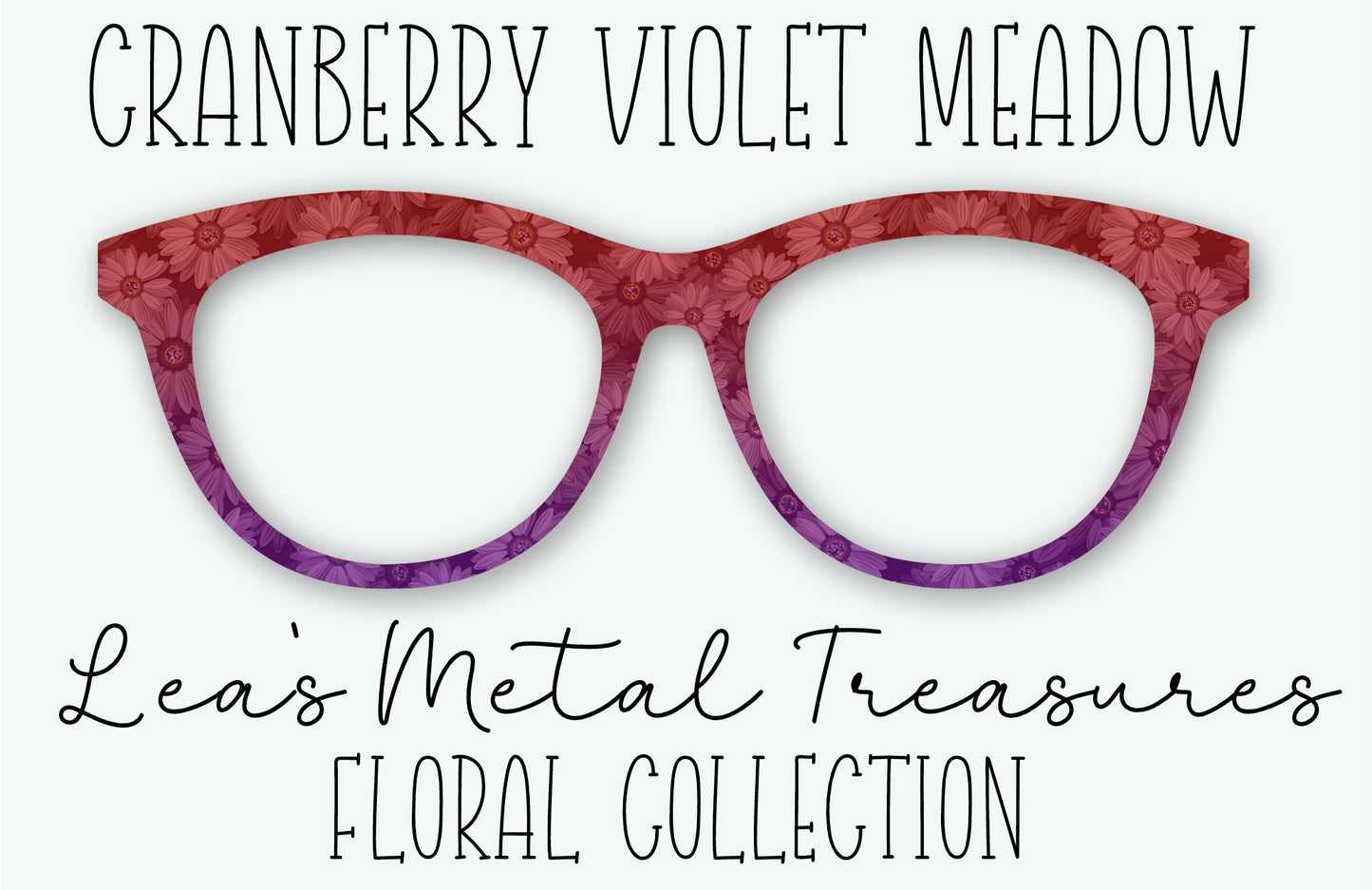 Cranberry Violet Meadow Eyewear Frame Toppers