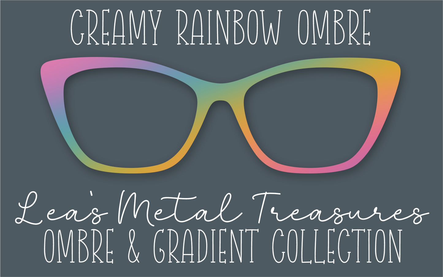 Creamy Rainbow Ombre Eyewear Frame Toppers