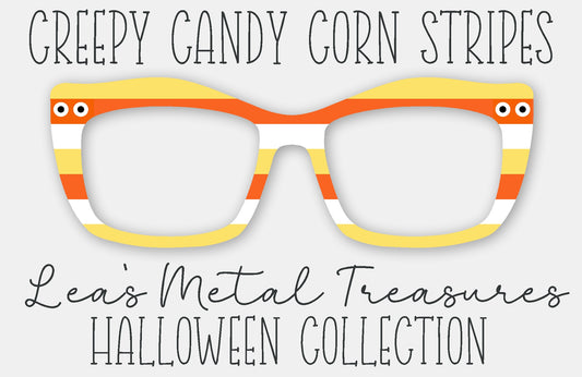 Creepy Candy Corn Stripes Magnetic Eyewear Frame Toppers - September 25 Topper of the Month