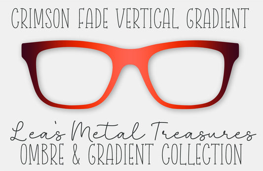 Crimson Fade Vertical Gradient • Magnetic Eyeglasses Toppers