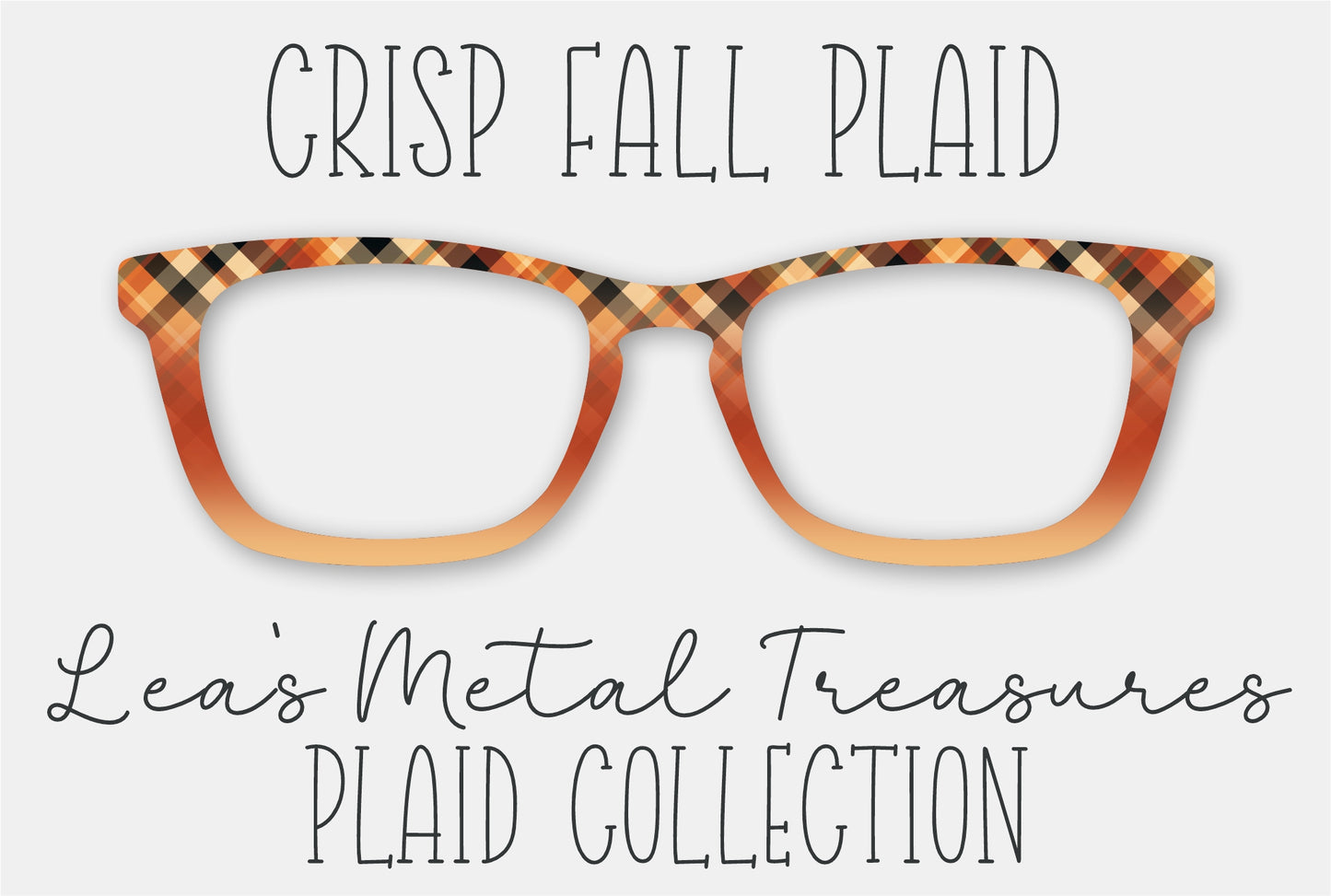 Crisp Fall Plaid Eyewear Frame Toppers