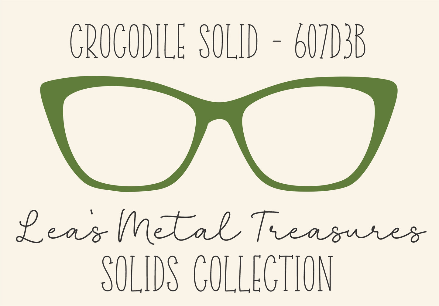 CROCODILE SOLID 607D3B Eyewear Frame Toppers COMES WITH MAGNETS