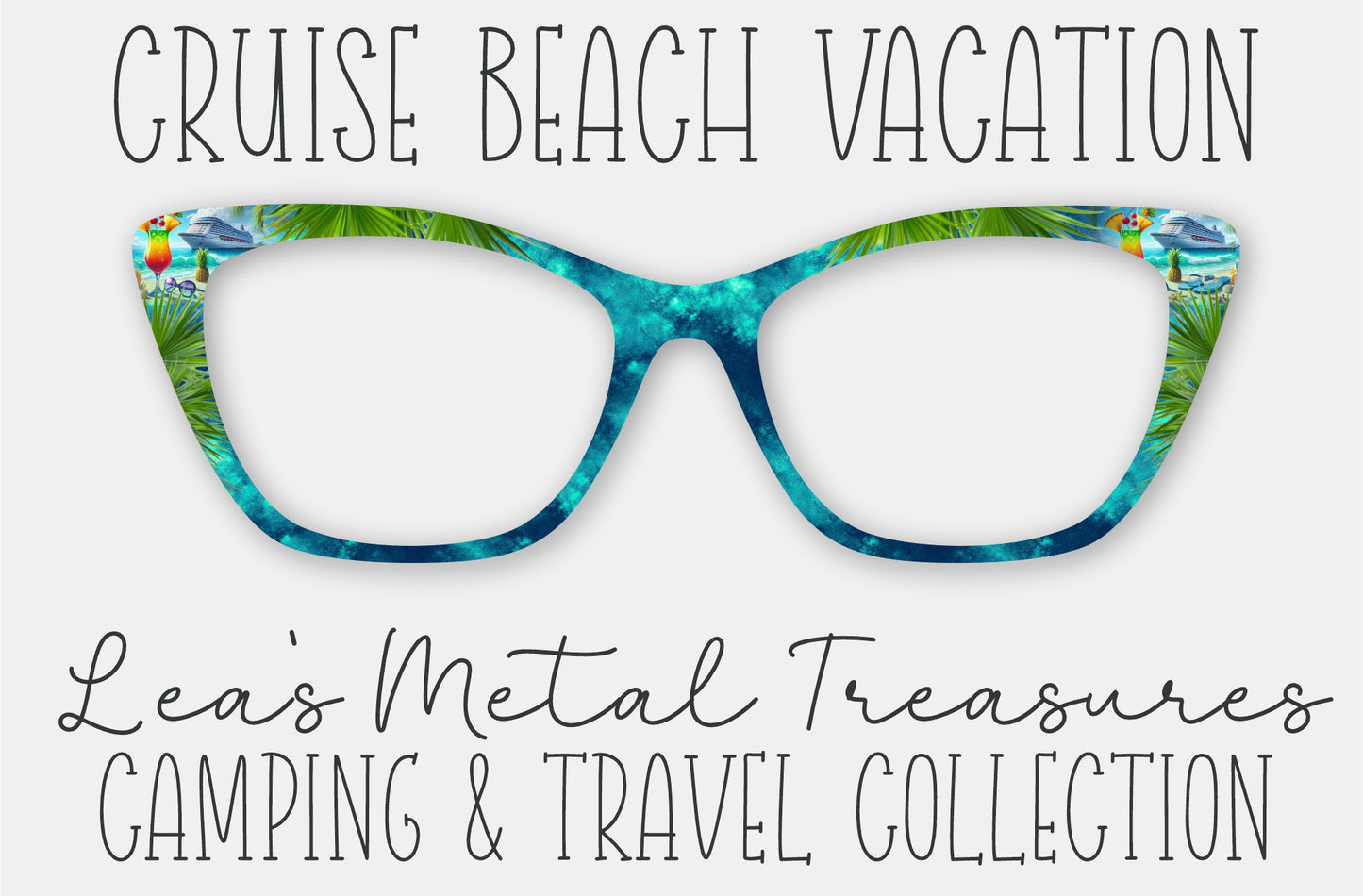 Cruise Beach Vacation Eyewear Frame Toppers