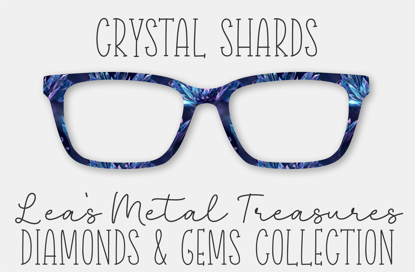 Crystal Shards Eyewear Frame Toppers COMES WITH MAGNETS