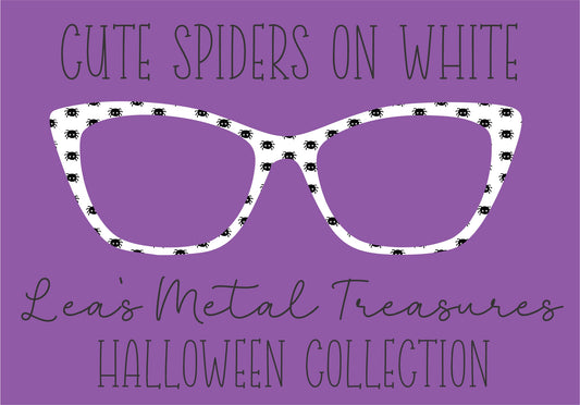 CUTE SPIDERS ON WHITE Eyewear Frame Toppers COMES WITH MAGNETS