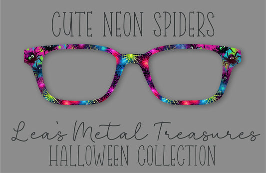 Cute Neon Spiders Wallpaper Eyewear Frame Toppers COMES WITH MAGNETS