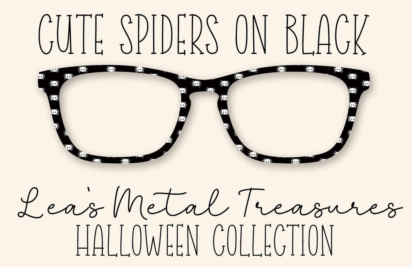 Cute Spiders on Black Eyewear Frame Toppers COMES WITH MAGNETS