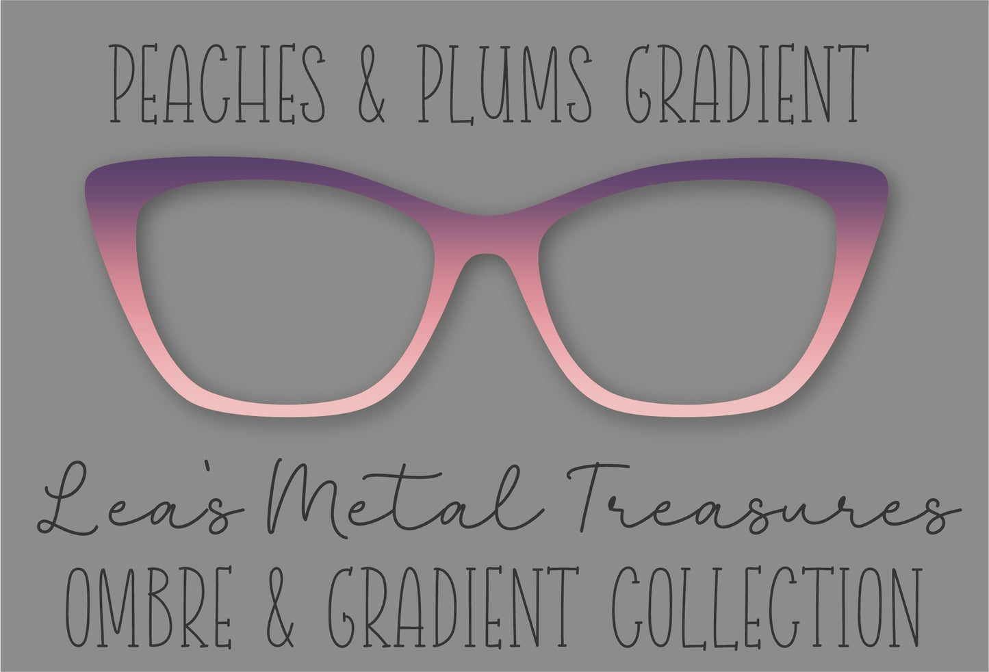 Peaches and Plums Gradient Eyewear Frame Toppers COMES WITH MAGNETS