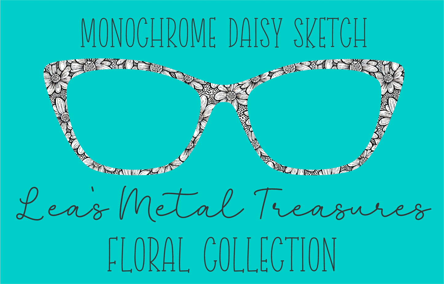 Monochrome Daisy Eyewear Frame Toppers COMES WITH MAGNETS