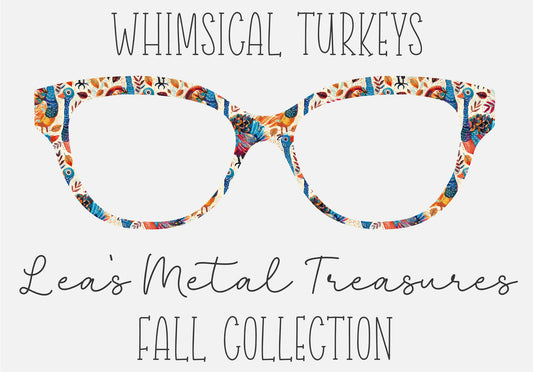 Whimsical Turkeys Eyewear Frame Toppers Comes WITH MAGNETS