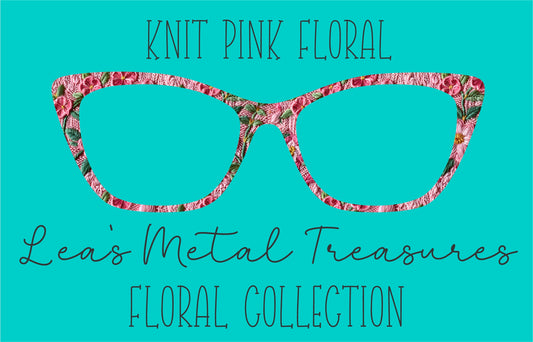 Knit Pink Floral Eyewear Frame Toppers COMES WITH MAGNETS