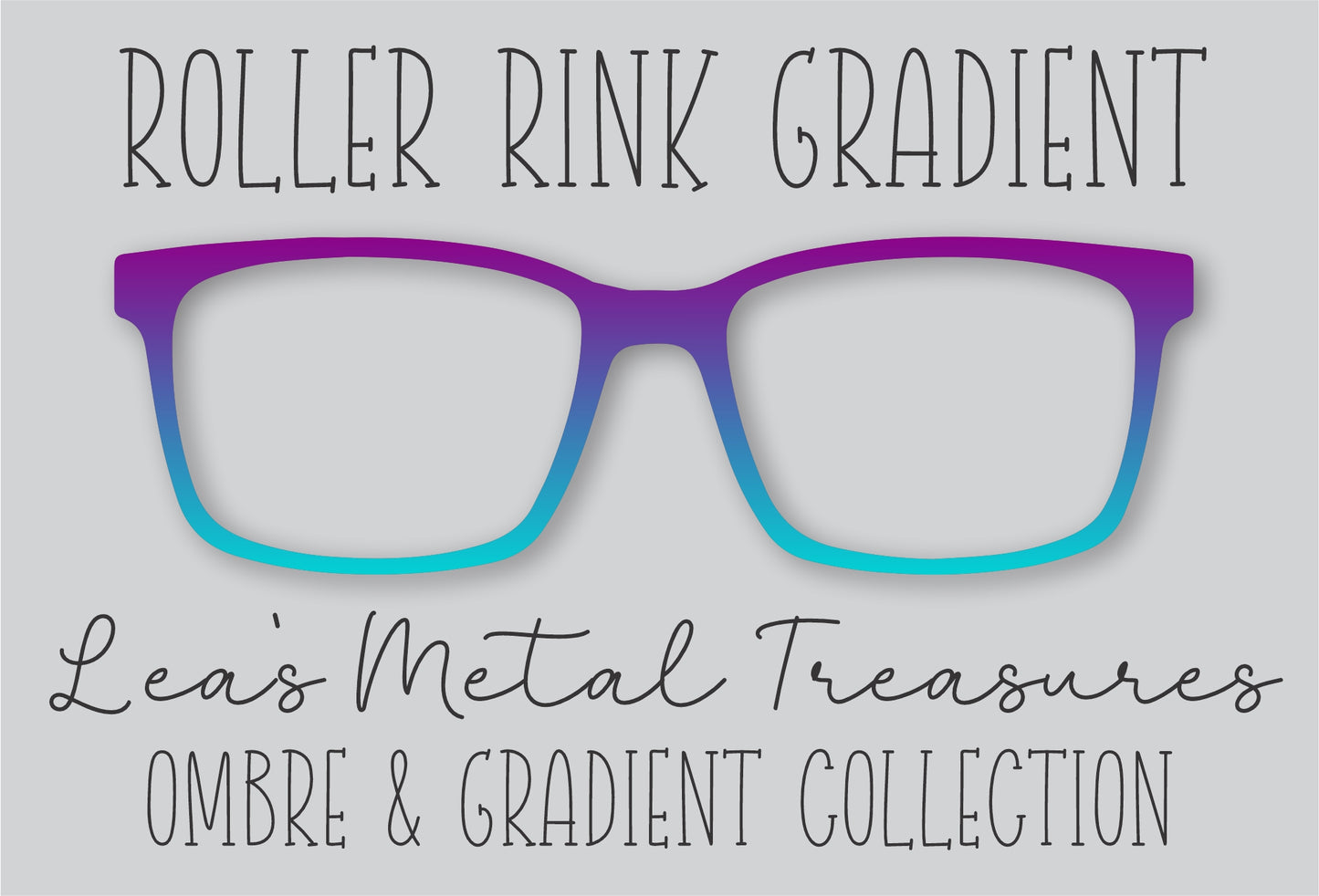 Roller Rink Gradient Eyewear Frame Toppers COMES WITH MAGNETS