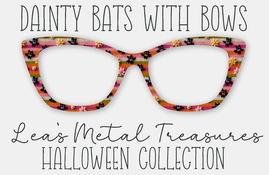 Dainty Bats with Bows Magnetic Eyewear Frame Toppers - September 25 Topper of the Month