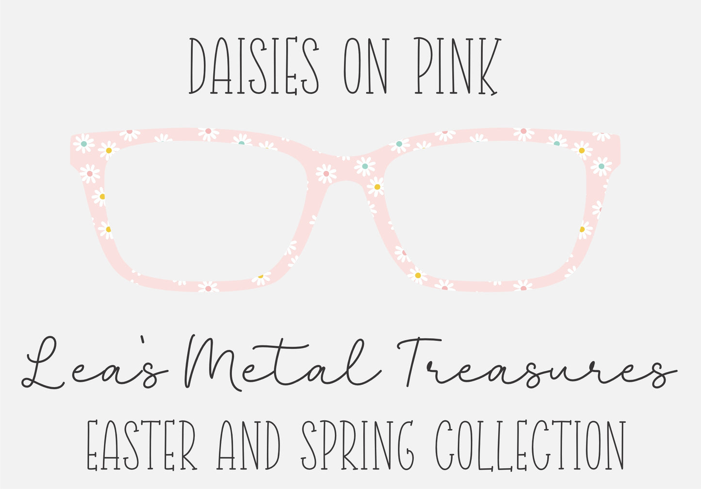 DAISIES ON PINK Eyewear Frame Toppers COMES WITH MAGNETS