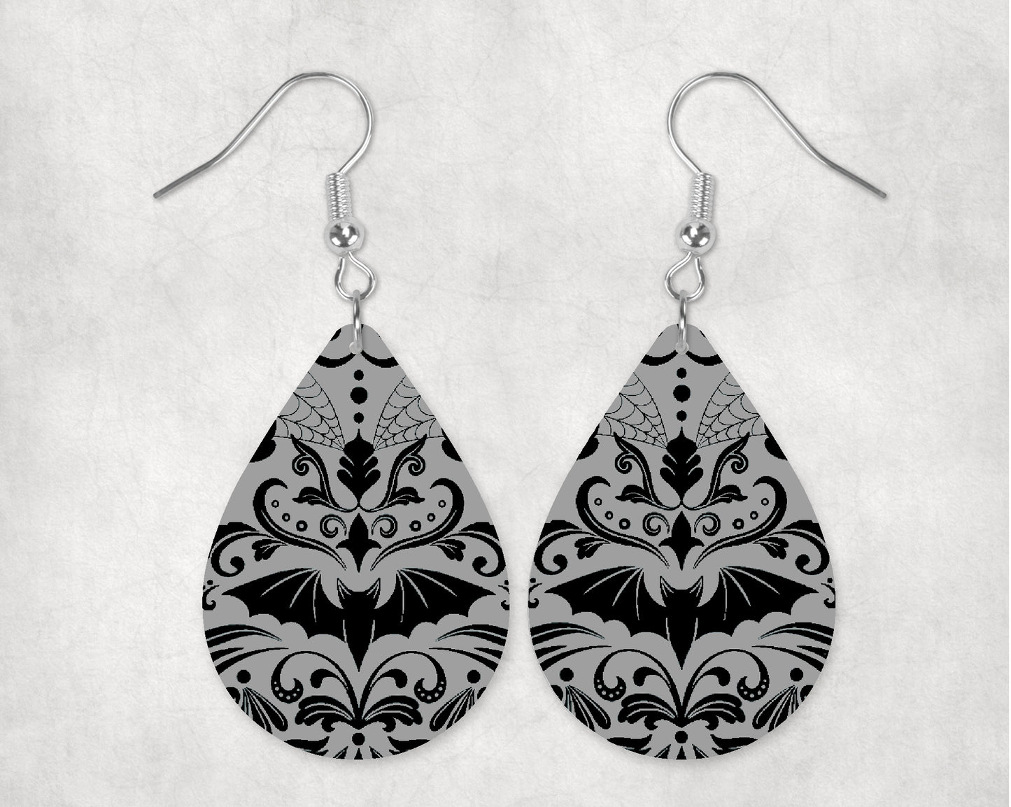 Damask Bats Black 1 Eyewear Frame Toppers