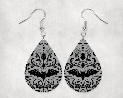 Damask Bats Black 1 Eyewear Frame Toppers