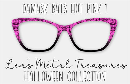Damask Bats Hot Pink 1 Eyewear Frame Toppers