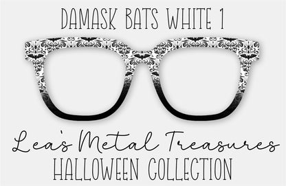 Damask Bats White 1 Eyewear Frame Toppers