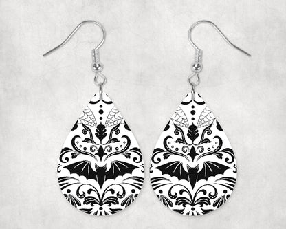 Damask Bats White 1 Eyewear Frame Toppers