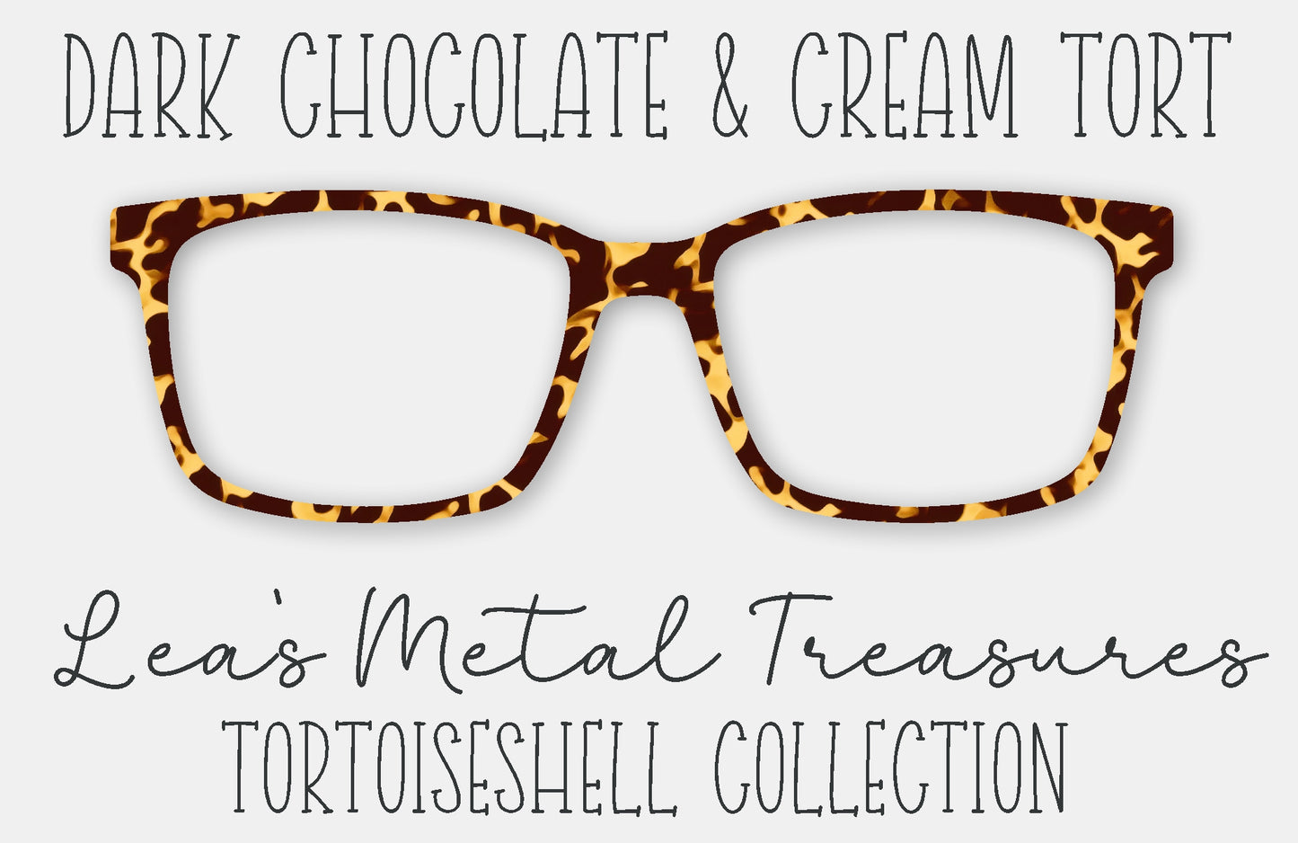 Dark Chocolate and Cream Tort Eyewear Frame Toppers