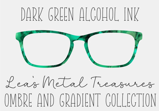 DARK GREEN ALCOHOL INK Eyewear Frame Toppers COMES WITH MAGNETS