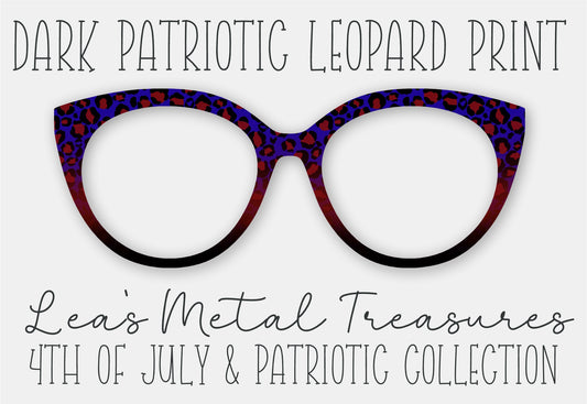 Dark Patriotic Leopard Print Eyewear Frame Toppers