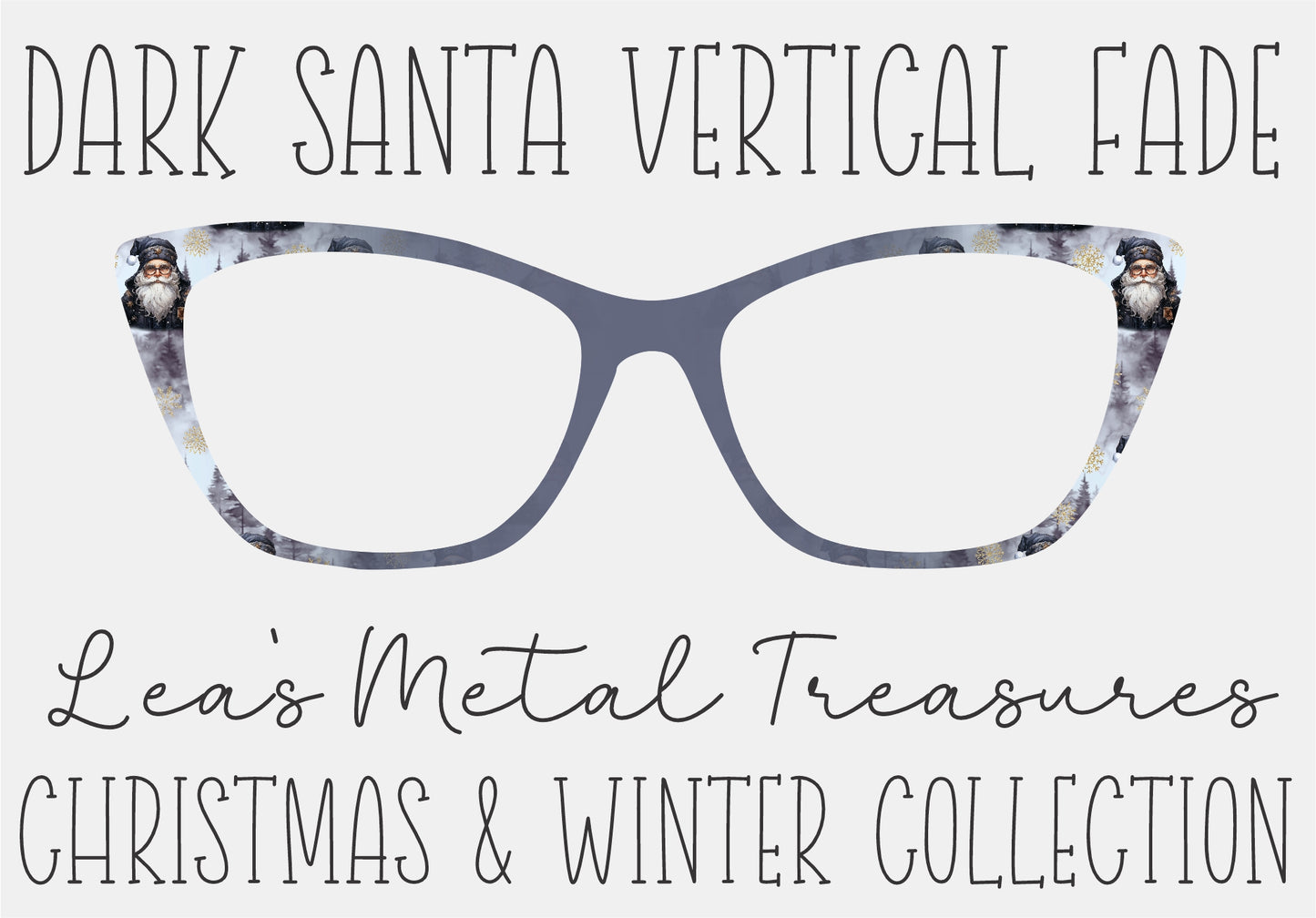 DARK SANTA VERTICAL FADE Eyewear Frame Toppers COMES WITH MAGNETS