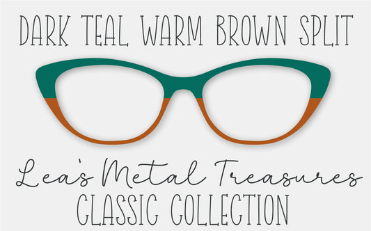 DARK TEAL WARM BROWN SPLIT Eyewear Frame Toppers