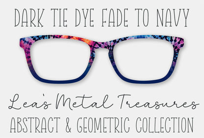 Dark Tie Dye Fade to Navy Eyewear Frame Toppers COMES WITH MAGNETS