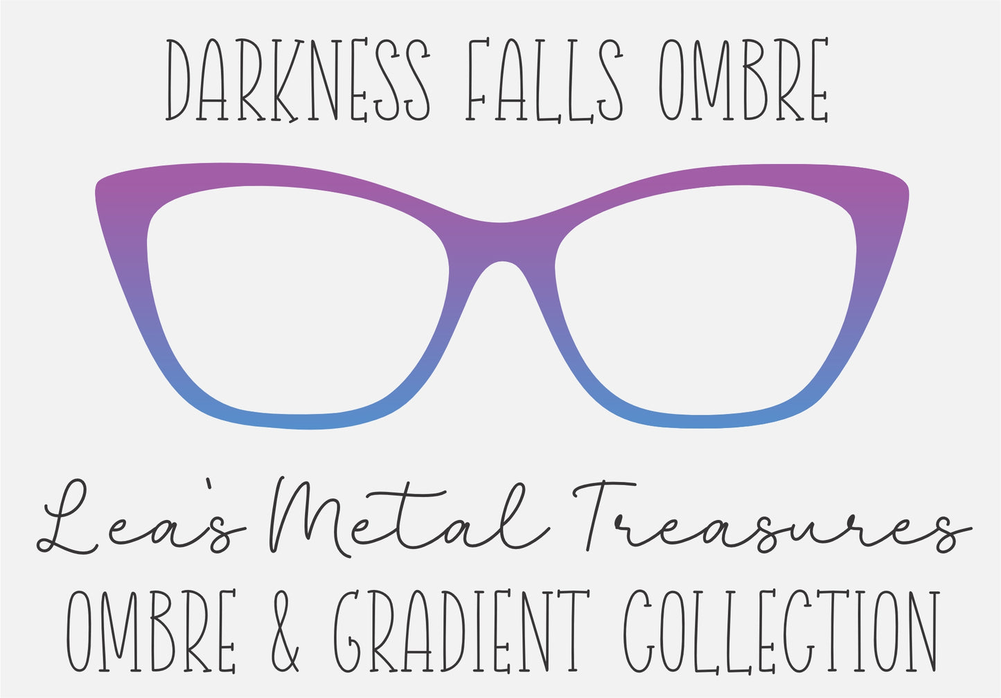 DARKNESS FALLS OMBRE Eyewear Frame Toppers COMES WITH MAGNETS