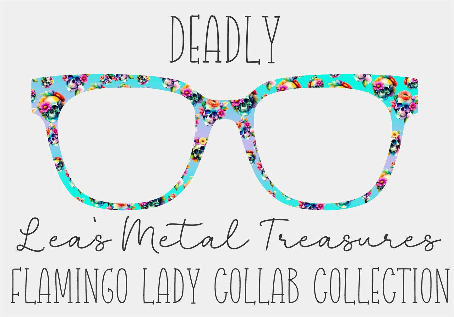 Deadly Magnetic Eyeglasses Topper • The Flamingo Lady Collab Collection