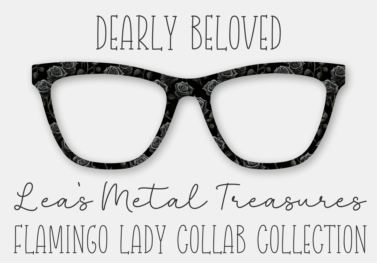 Dearly Beloved Printed Magnetic Eyeglasses Topper • Flamingo Lady Collab Collection