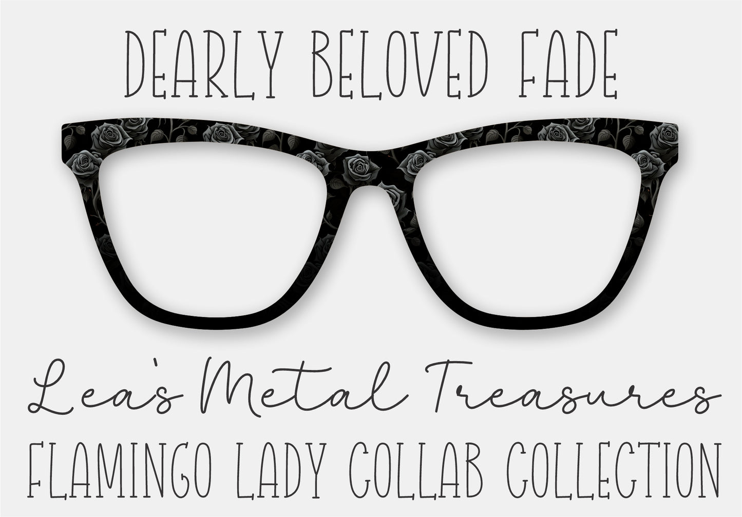 Dearly Beloved Fade Printed Magnetic Eyeglasses Topper • Flamingo Lady Collab Collection