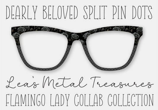 Dearly Beloved Split Pin Dots Printed Magnetic Eyeglasses Topper • Flamingo Lady Collab Collection