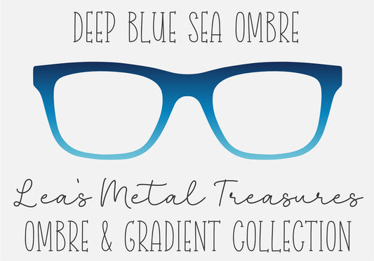 DEEP BLUE SEA OMBRE Eyewear Frame Toppers COMES WITH MAGNETS