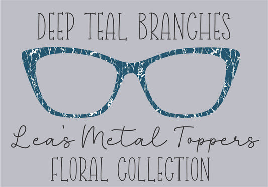 DEEP TEAL BRANCHES Eyewear Frame Toppers COMES WITH MAGNETS