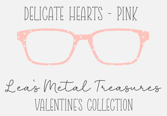 DELICATE HEARTS PINK Eyewear Frame Toppers COMES WITH MAGNETS